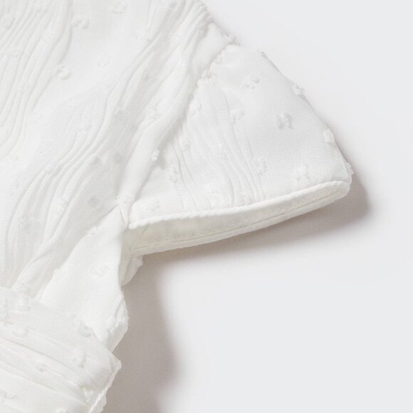 NWT Mango Plumeti Dress - White - Picture 5 of 7